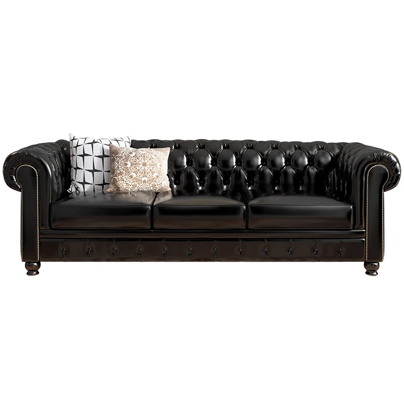 Оптовая продажа, мебель для гостиной на заказ, комплект диванов KD Chesterfield на 1 + 2 + 3 места для гостиной