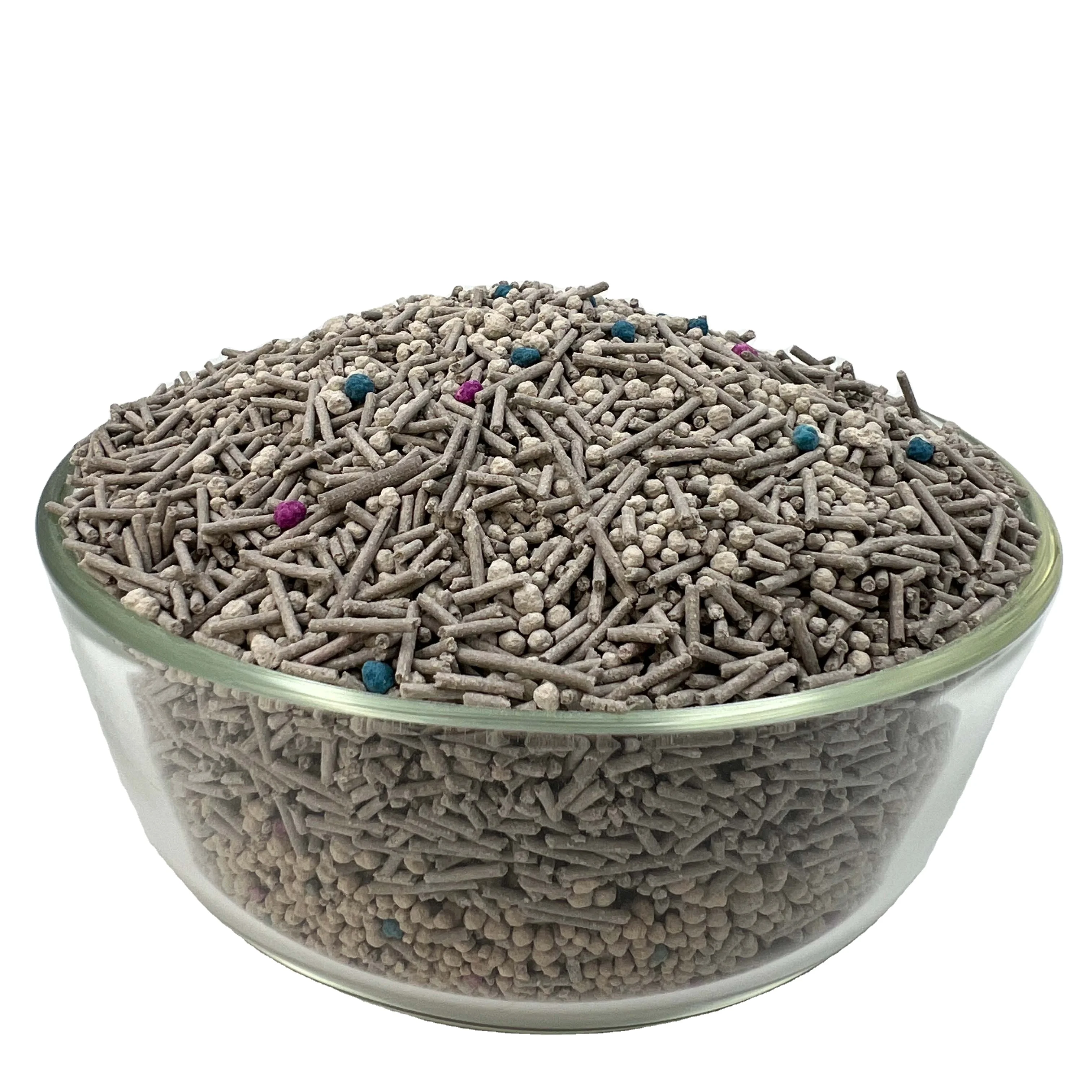 China Factory Supplies Natural Bentonite cat litter Deodorizing Plant Tofu Variety Colors Combined Best Quality cat litter