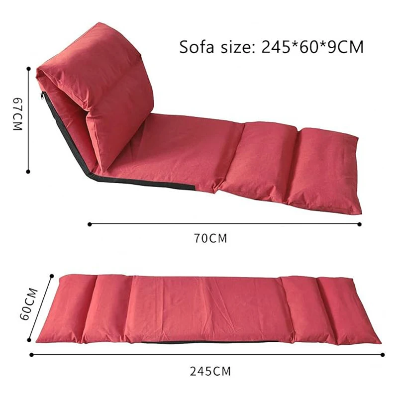 Bean Bag Comfortable Back Colorful Lazy Futon Chaise Bed Floor Cushion Multiangle Couch Chair Lounge Sofa Folding Furniture