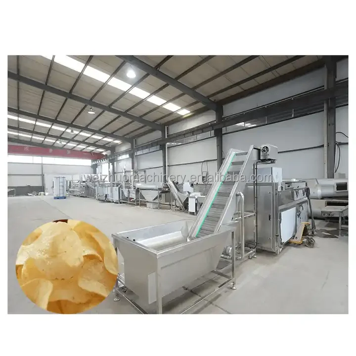 Factory Sale Full Automatic CE Certified Fried Potato Chips Making Machine for Vegetable Processing Plant