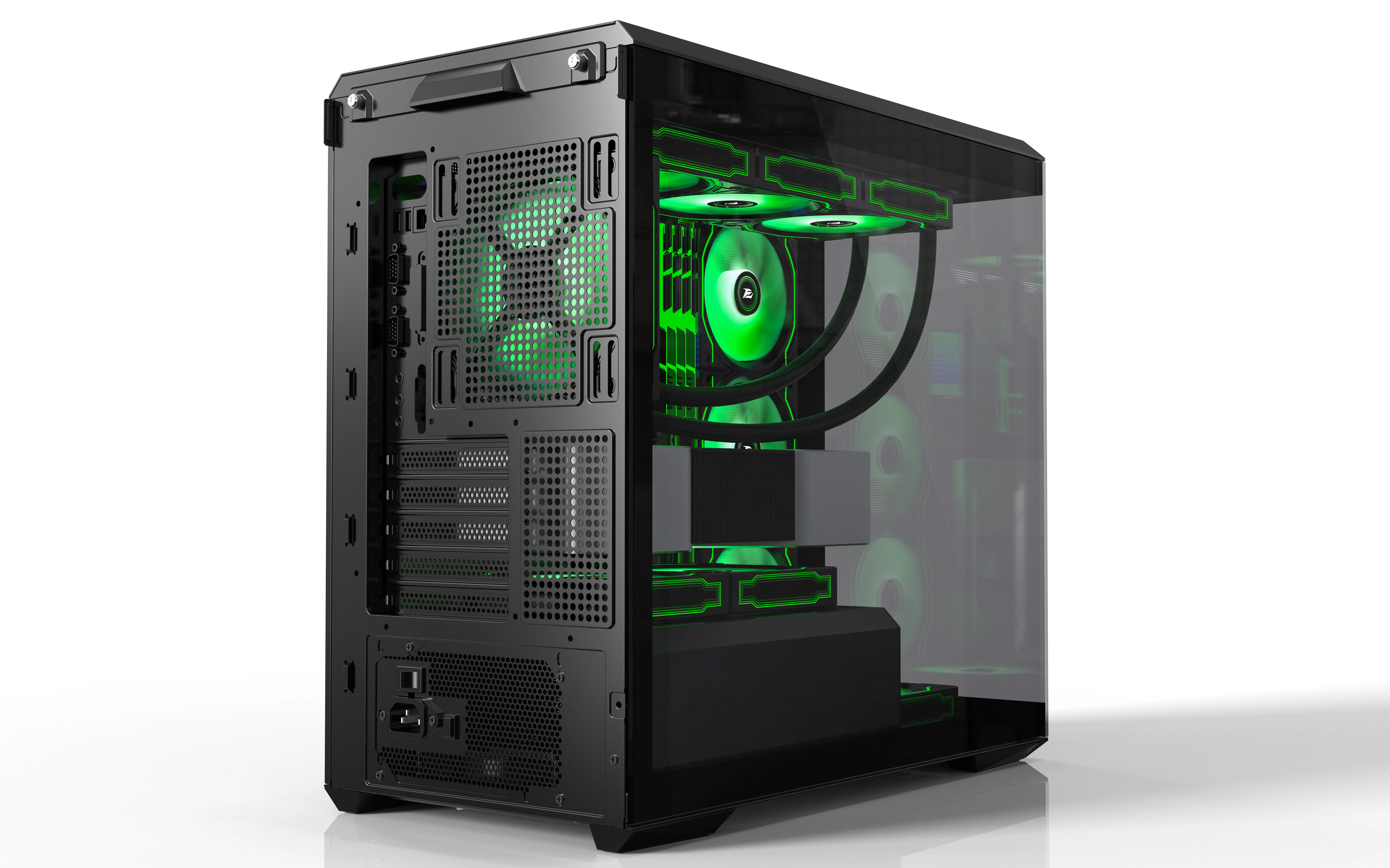 2023 latest design Oem Dual Tempered Glass Desktop Computer Case Pc Gaming Casing Gamer MAtx Case