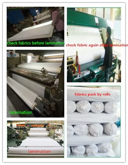 Terry Cloth Fabric Waterproof PU Laminated Fabric for Bedding