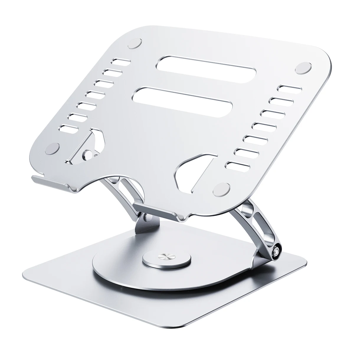 Adjustable Height Portable Bamboo Lap Computer Desk With Pillow Cushion And Monitor Mount Laptop Stand