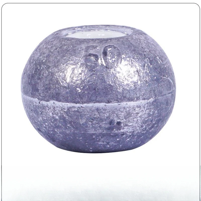 High Quality 12 Sizes 20G-100G Ball Shape Casting Lead Sinker With Ceramic Connecting Hole for Saltwater&Freshwater Fishing