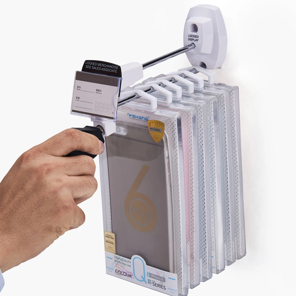 Розничная продажа защитный настенный крюк для блокировки стен клейкой доски супермаркета