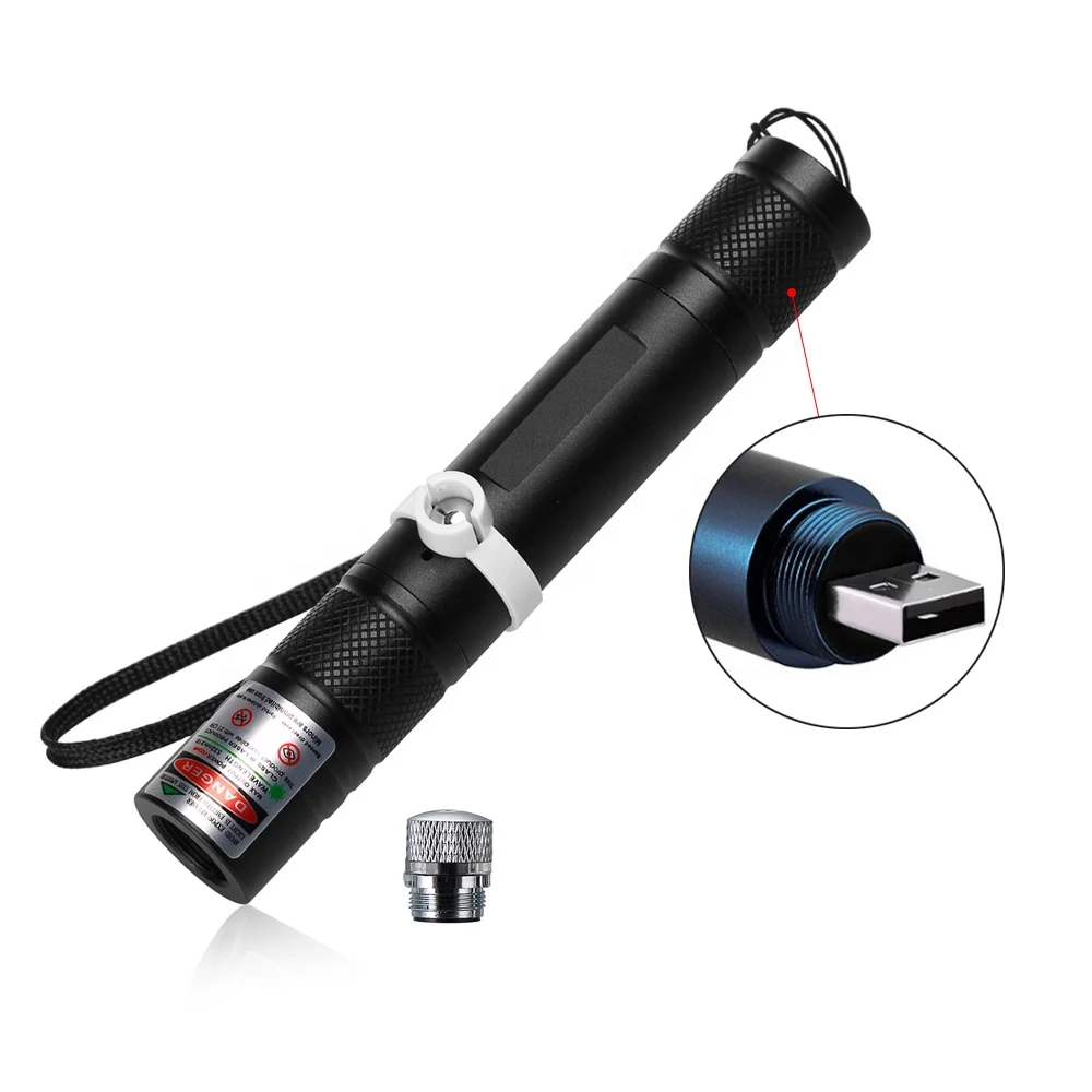 
Mini Rechargeable USB 40mW 520nm Green Laser Pointer Pen 