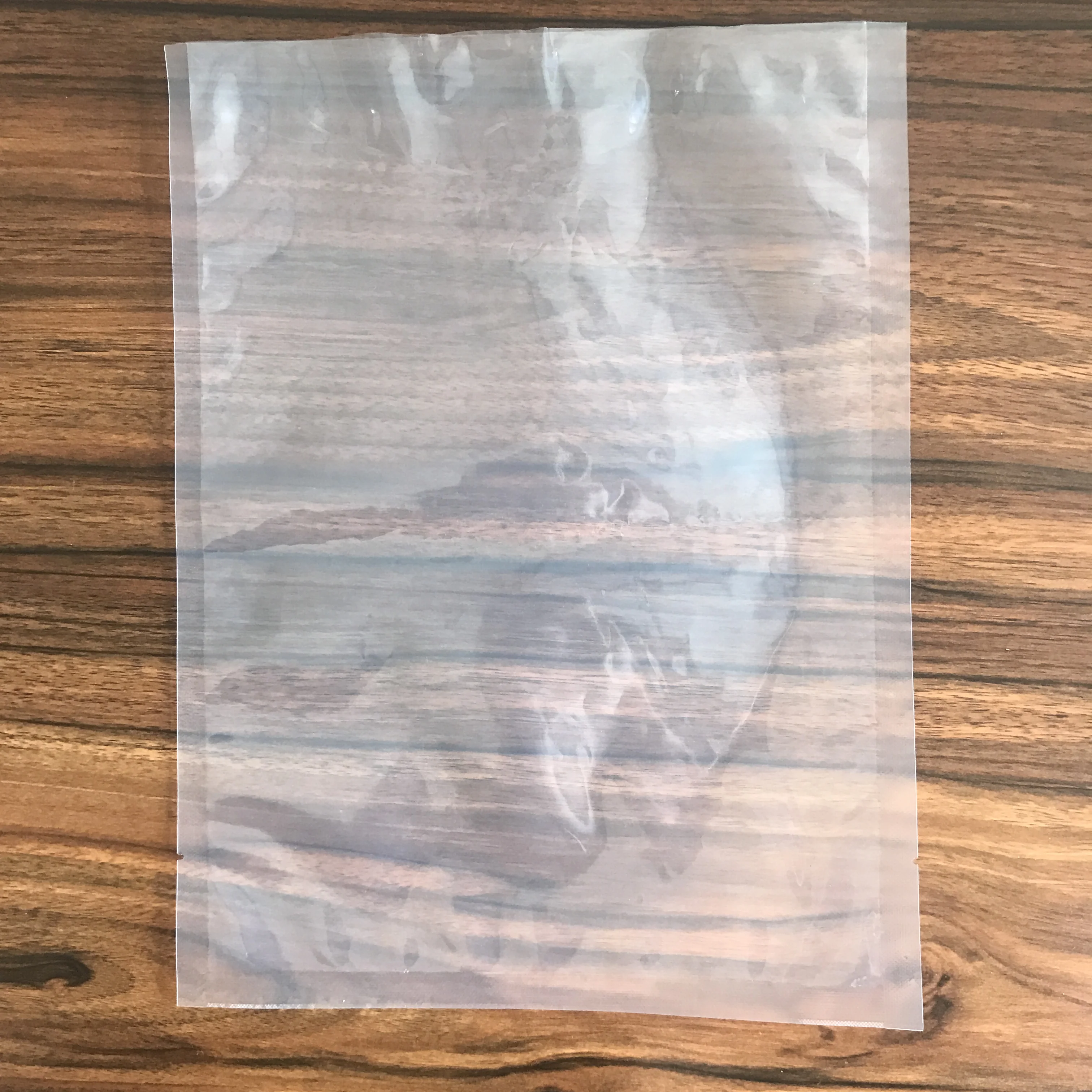 
Three sides seal transparent clear nylon lamination plastic food packing vacuum bag 