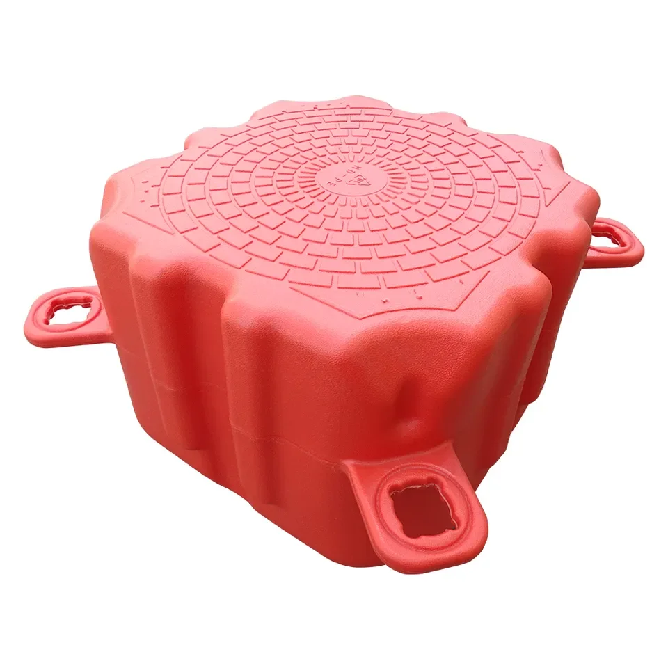 2023 Hot Sale Modular HDPE Plastic Cube 500* 500*400Mm Floating Dock Pontoon Inflatable Amusement Platform Jet Ski Dock