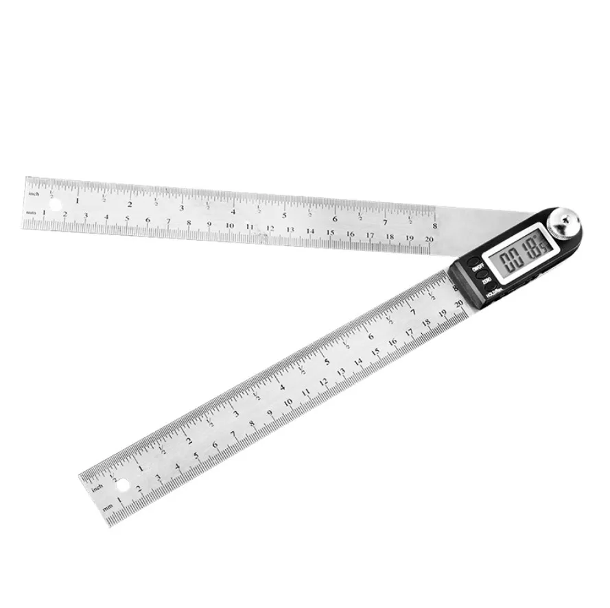 200mm 300mm or 500mm Stainless Steel Angle Finder Ruler Digital Meter Protractor