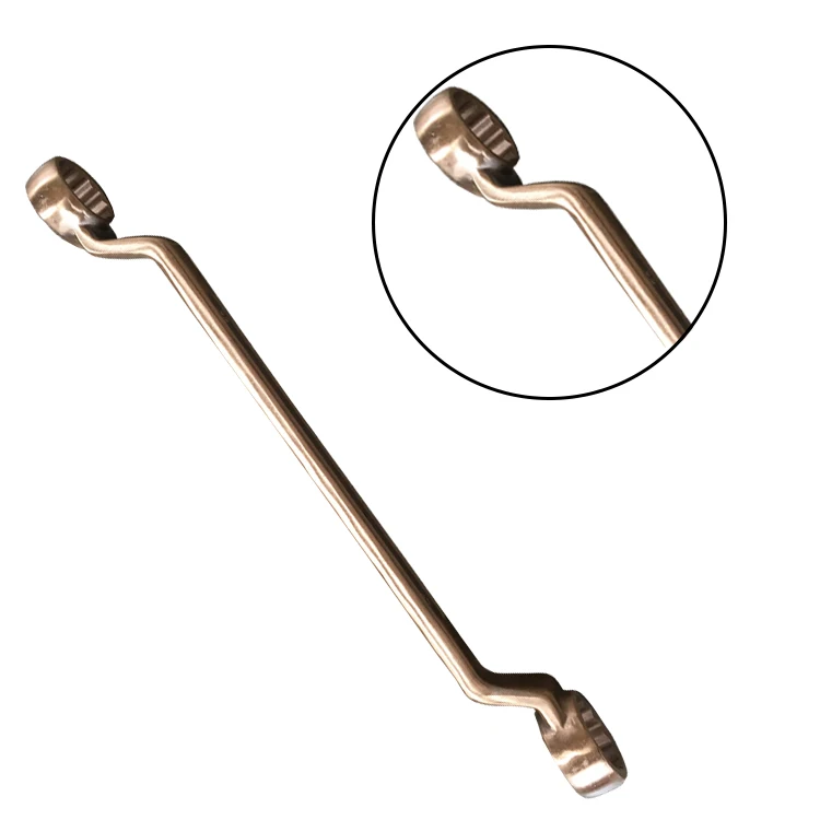 Non sparking Copper Double Ring Wrench 22*24 mm spark free tools manufacturer for power industry