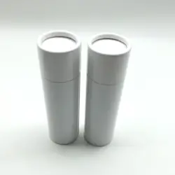 wholesale white Cosmetic Round Recycled Cardboard Paper Perfume Gift Box tube for cosmetic amber bottle with nasal sprayer