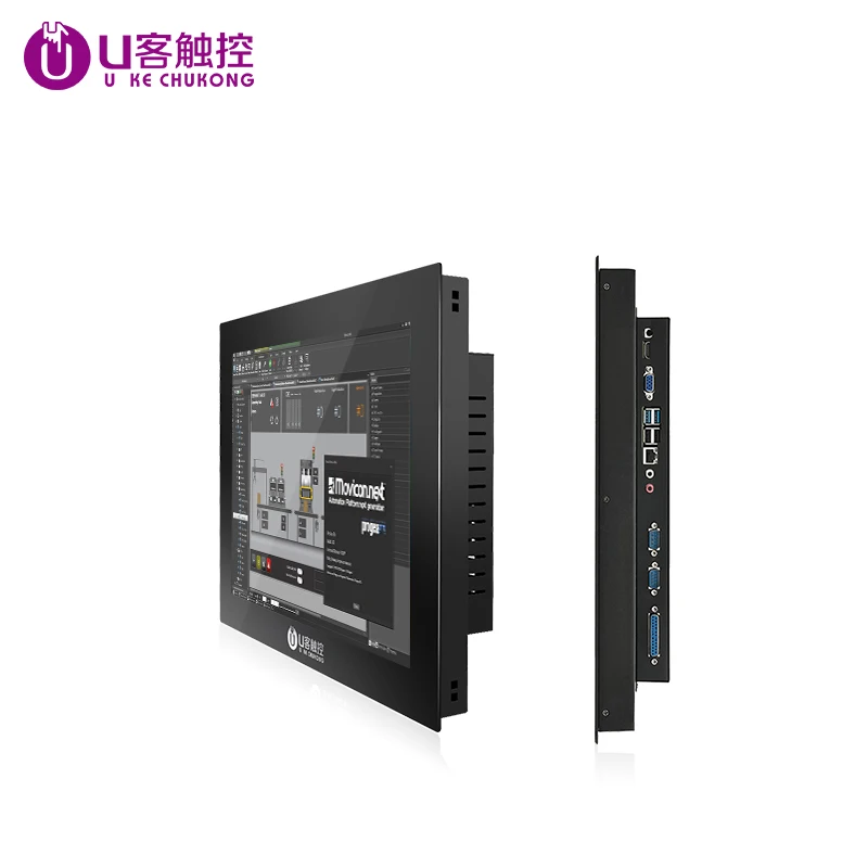 High Quality i3 8th gen CPU all-in-one pc For Industrial with Waterproof IP65 panel Resistive touch monitor