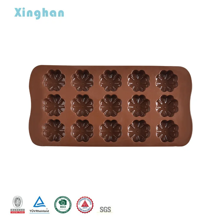 New Design Manual Filling Flower Shape Chocolate Mold Silicone Baking Mold, Chocolate Molds&Candy
