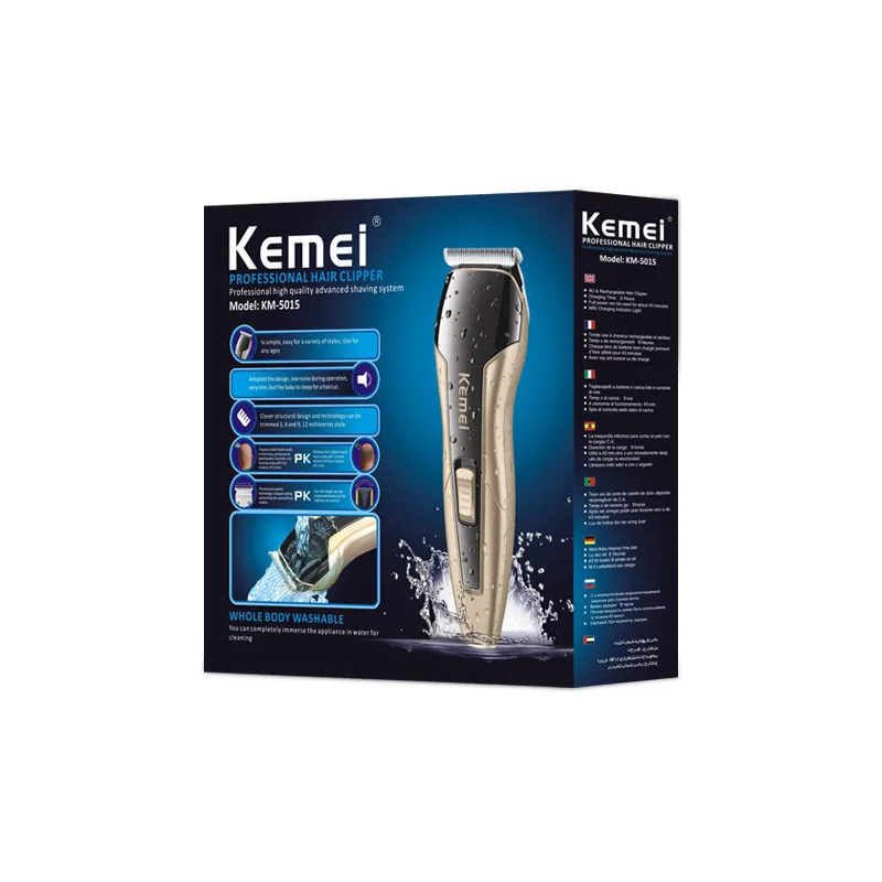 KEMEI KM-5015 Electric Cordless Wireless Custom Magnetic Rechargeable Pet Professional Dog Baby Hair Trimmers Barber Clippers