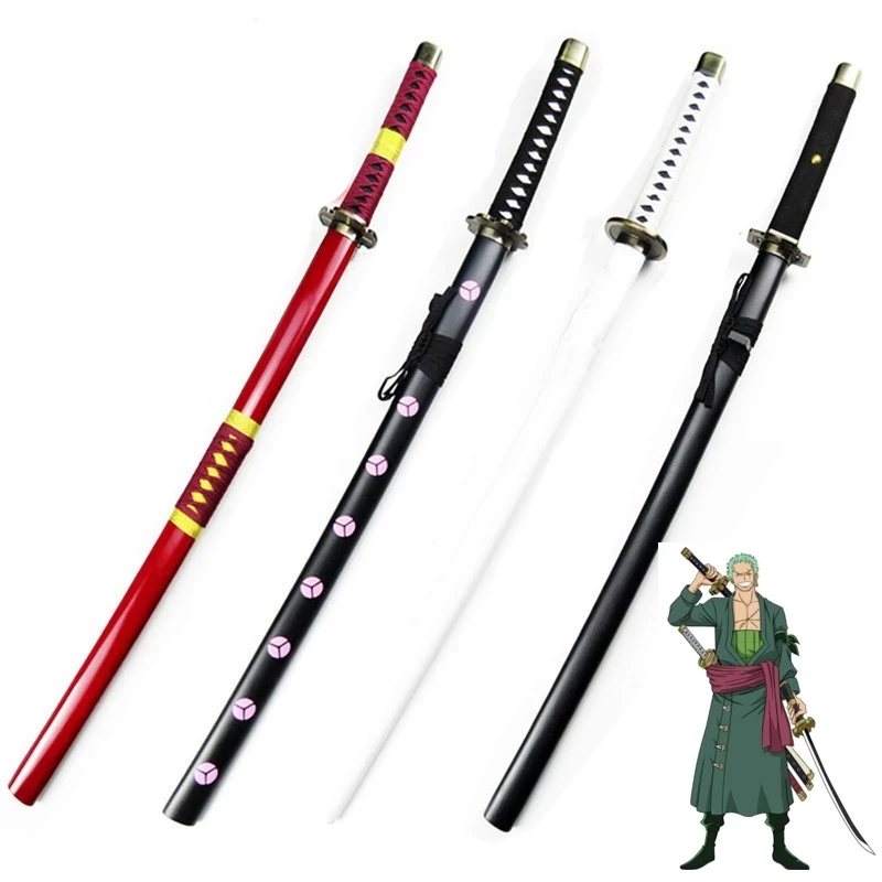 XM 19 Styles 104CM Roronoa Zoro 1:1 Sword Toys Anime Swords Cosplay Simulation Katana Samurai Bamboo Wooden Prop Sauron
