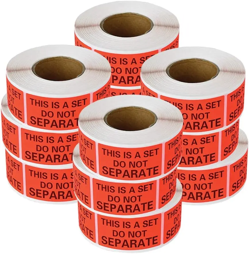 FBA Packing Labels Fluorescent Red Label Self Adhesive Sold As Set Packaging Stickers
