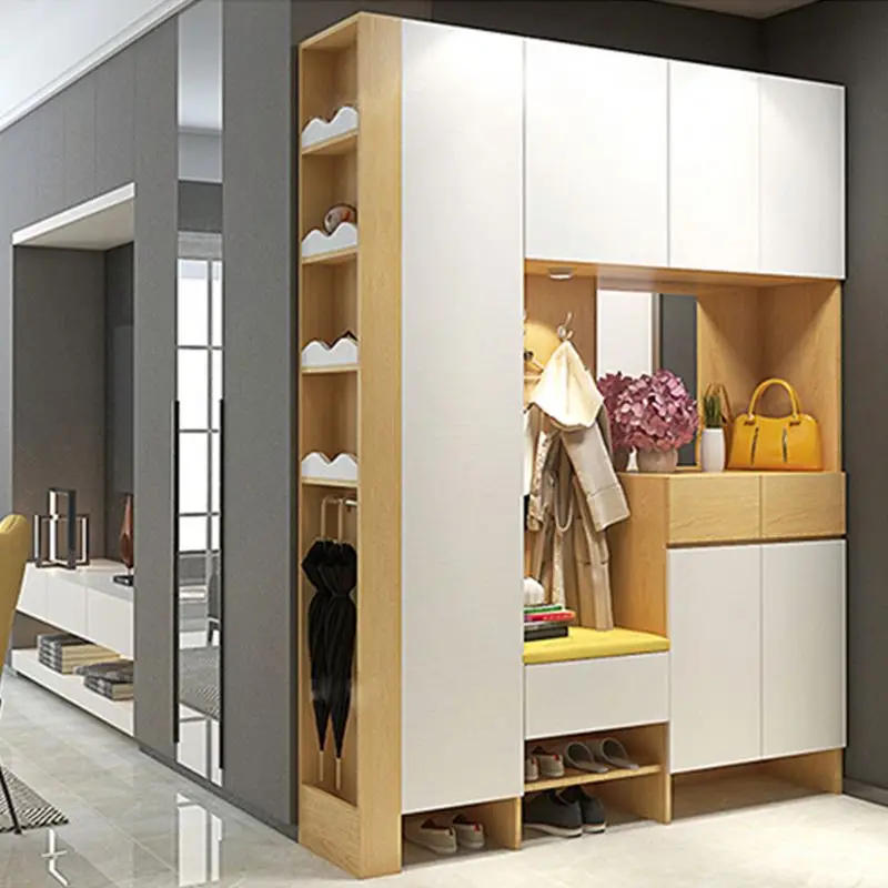 Shoe cabinet modern aisle entrance cabinet multifunctional large capacity living room furniture cabinet Nordic home locker