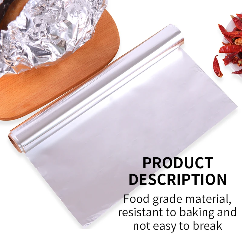 AIUDO Heavy Duty Heat Insulation Refrigerator Air Condition Food Baking Small Tin Foil Wrapping Aluminium Foil Paper Roll Sheet