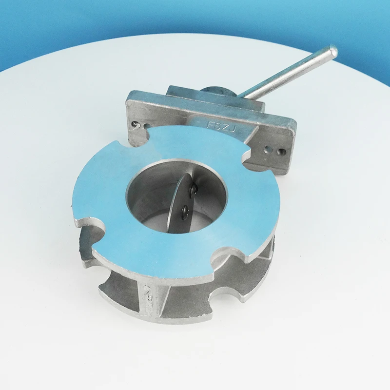 Cast Aluminum Butterfly Valve JAK50 Manual Turbo Butterfly Valve High Temperature Resistant Burner Dampers