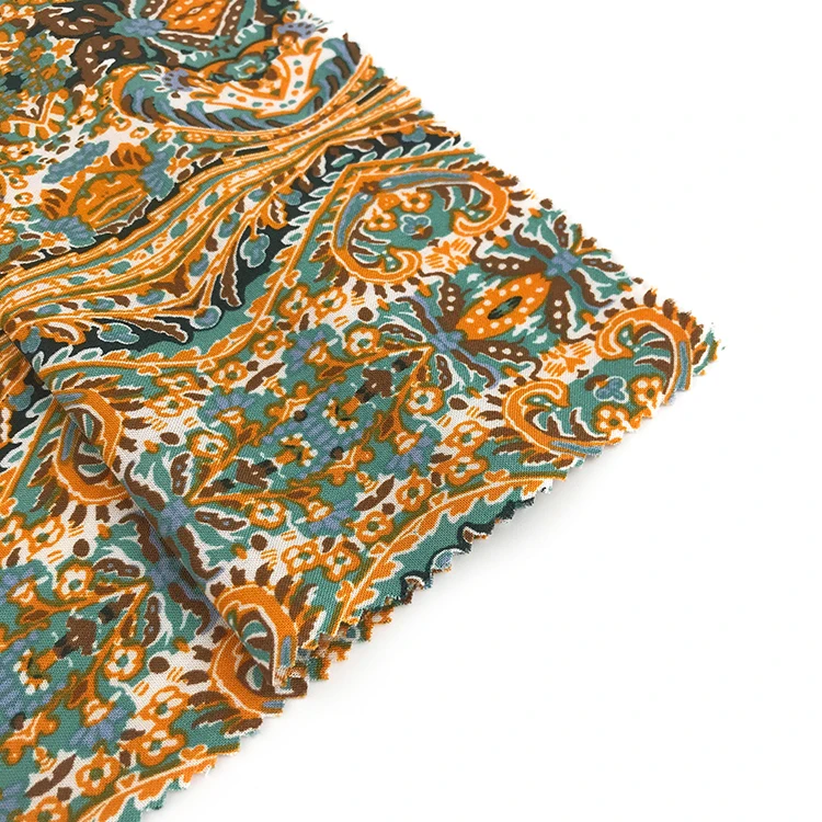 Hot Sale Low Price floral printed woven 100% rayon fabric viscose challis Fabric for shirt