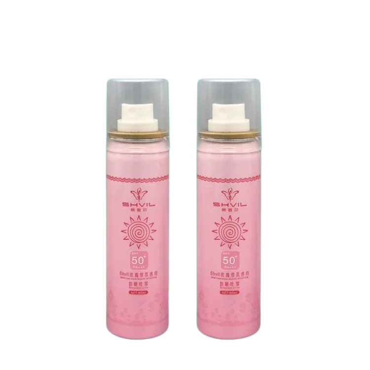 50ml OEM wholesale aluminum aerosol cans for pharmaceutical empty personal care spray bottle aluminum sunscreen spray bottle