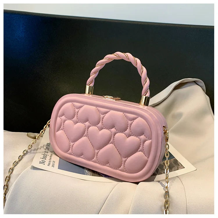 New Versatile and Popular Niche Chain Crossbody Bag Portable Box Small Square Shoulder Handbag for Women