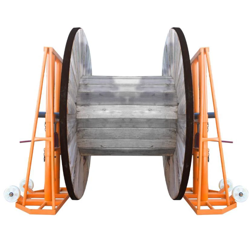 Good  price  5-12Ton  wire reel jack stand Pay-off Stand Cable Drum Lifting Jacks  for large cable tray