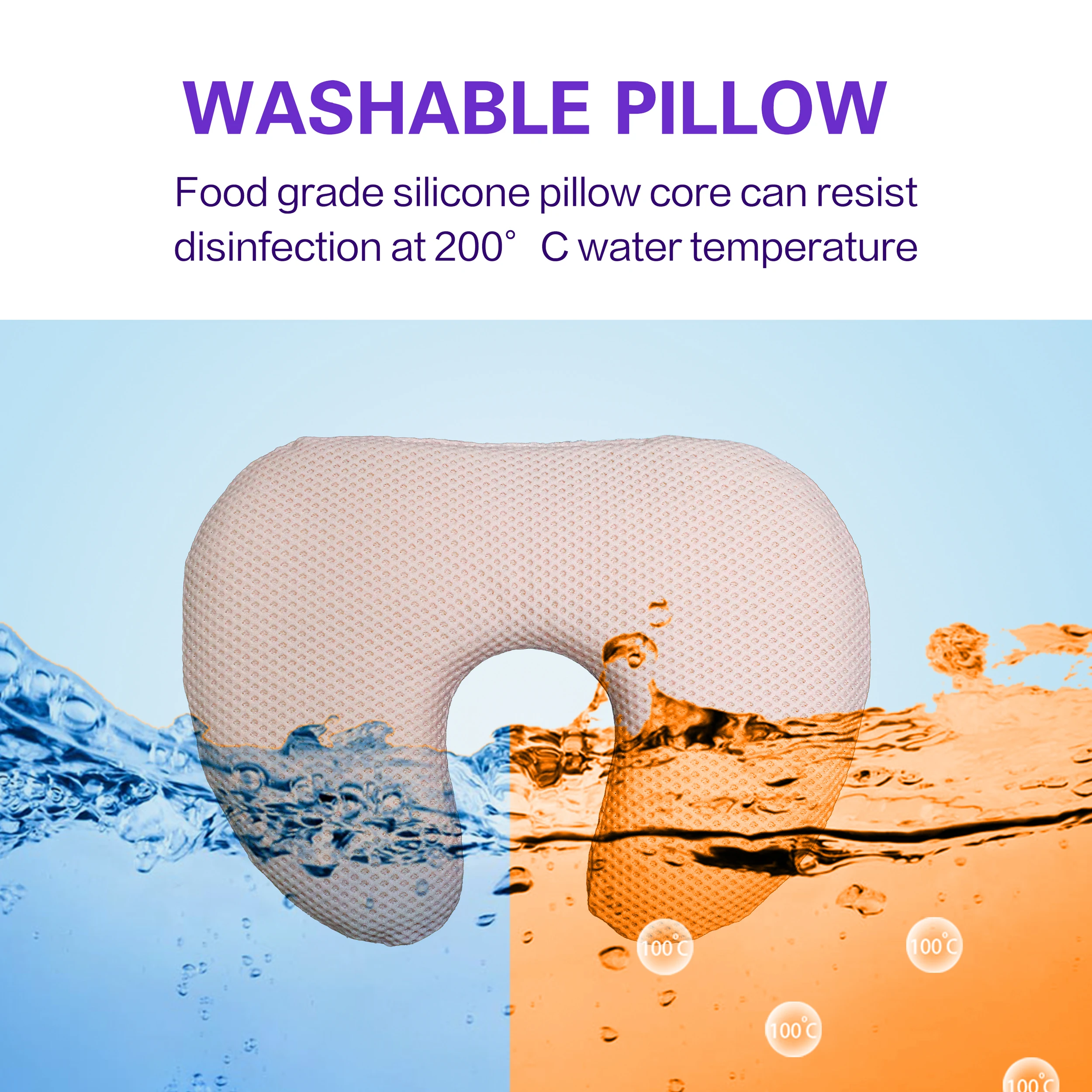 PRA FREE Washable And Sundried Baby Head Shaping Latex Pillow With Factory Price Silicone Prevent Flat Head Pillow