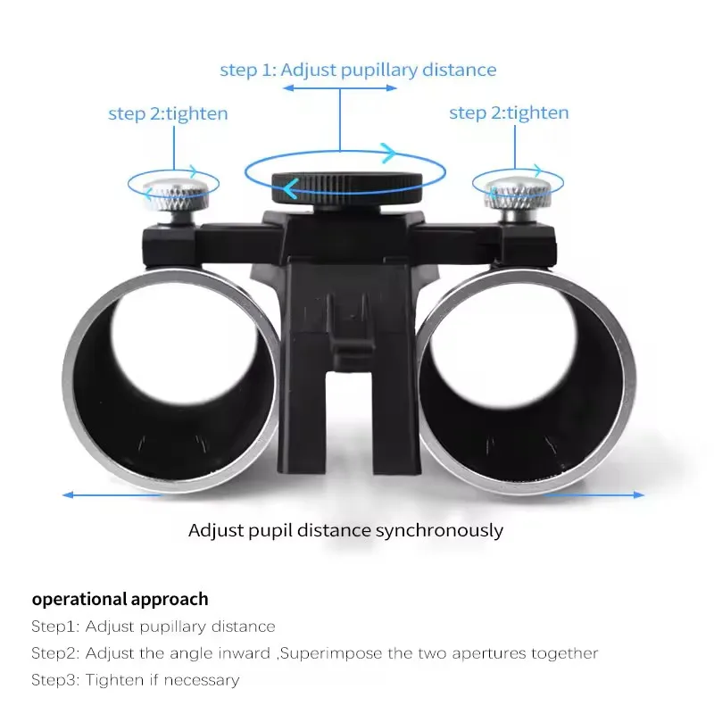 2.5X/3.5X Colorful Dental LED Head Light Lamp for Magnification Binocular Surgical Loupes with 5W LED Headlamp