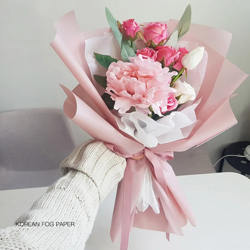 Small bouquet flower wrapping tissue paper black flower wrapping paper