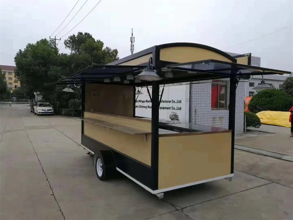 Customised Size Customizable Street Fast Mobile Food Cart Truck Trailer with Kitchen For Shop