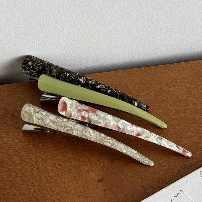 Korean Fashion High Quality Custom Hair Clips Cute Makeup Big Hair Duck Beak Grip Acetic Acid Hair Styling Accessory