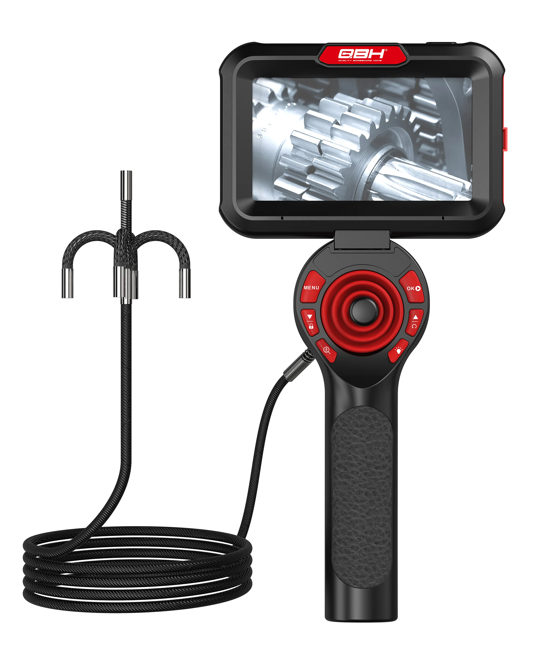 4-way articulation inspecting endoscope 720 degrees car inspection camera  portable inspection videoscope handheld videoscope