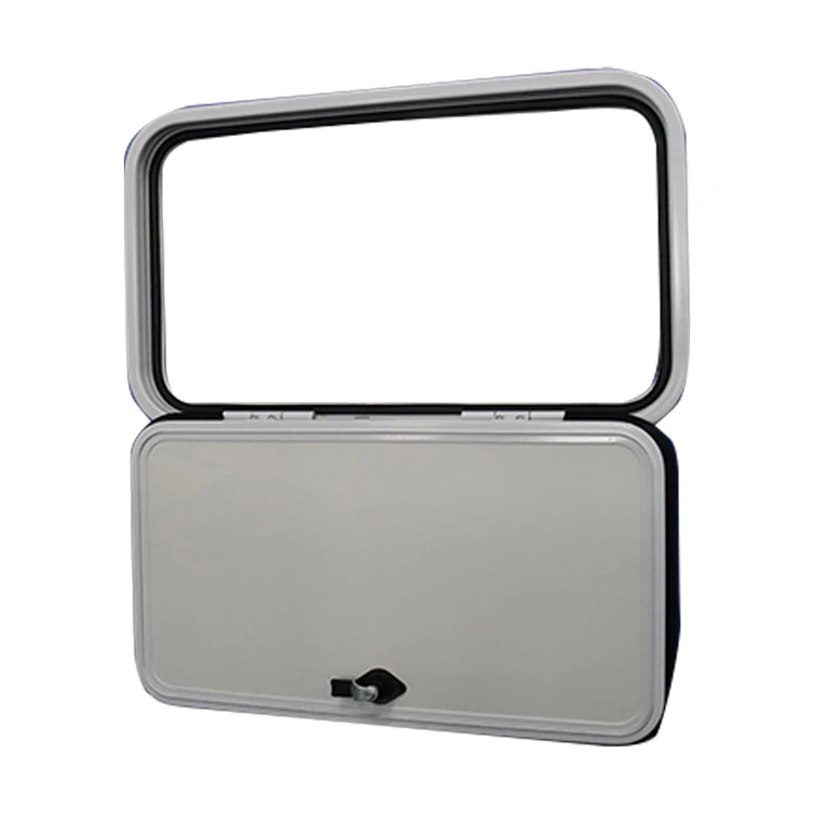 
Hot Factory direct White Frame Water Proof Lockable Exterior RV Hatch Door caravan hatch for camper part 