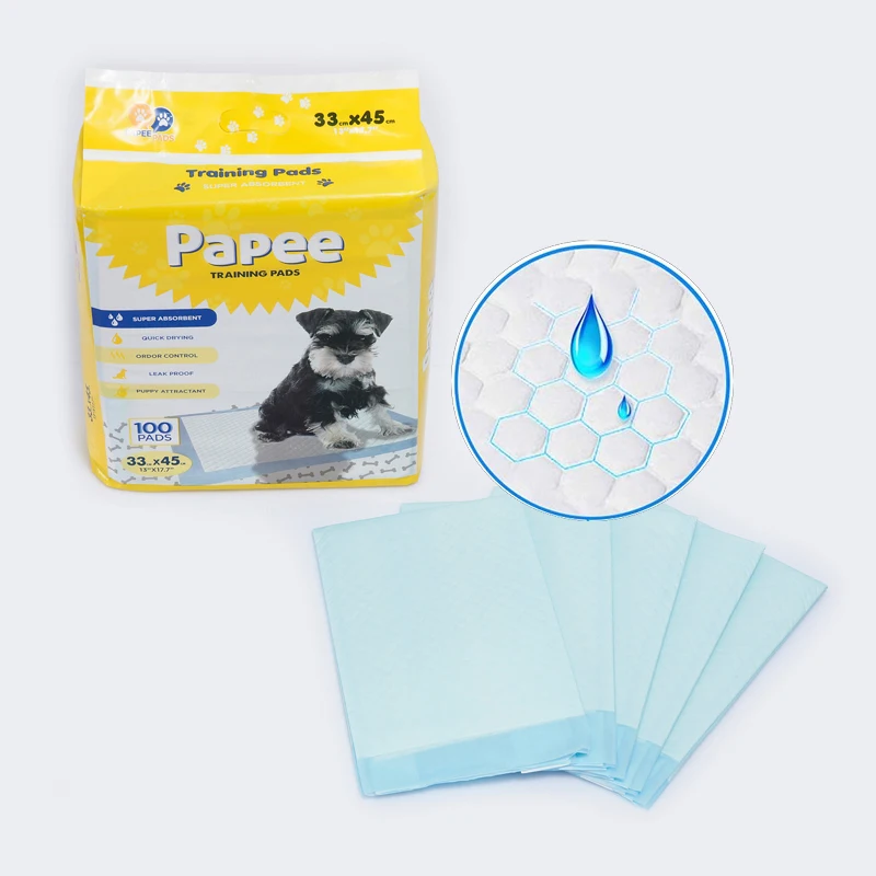 High Quality 5-layer 50 pack Dog Pee Pads Disposable Pet urine Pad Dry Surface Anti-leak Puppy Pads