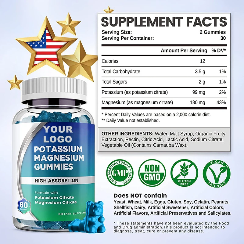 Top Manufacturer Sugar Free Pectin Sea Moss Gummy Vegan Calm Calcium L-Threonate Potassium Magnesium Glycinate Gummies