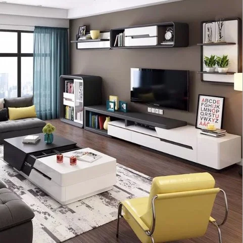Italian Luxury Design Modern New Model Wood Space Saving Folding Lift Top Adjustable Tea Coffee Tables Living Room Furniture