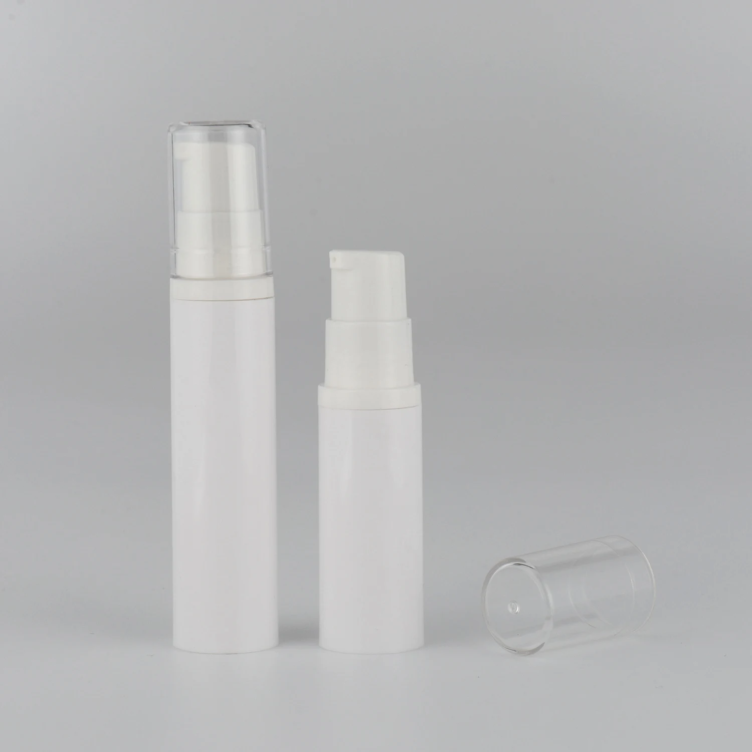 In stock 5ml 10ml 15ml 20ml Mini Atomizer white head Mist Airless Spray Bottle Packaging Cosmetic Airless Pump Bottles