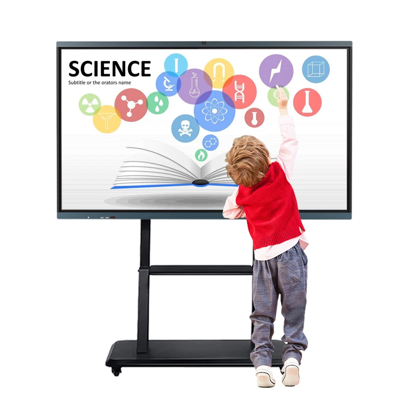 98inch interactive display flat panel all in one touch interactive whiteboard meeting writing smart board