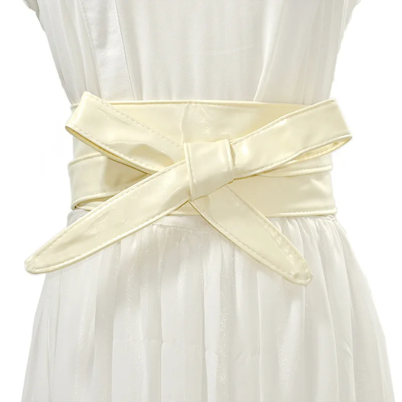 2024 Hot Selling Fashion Wide Girdle Pu Ladies Belt Corset Belts Bow Belts For Dress