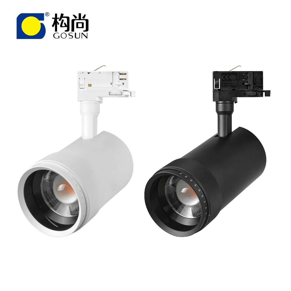shenzhen led track light factories gosun Built-in spotlights zoomable track light