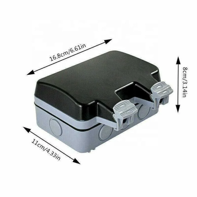 German Type Outdoor Waterproof Socket Rainstorm-proof Socket British Standard Anti-leakage Charging Socket