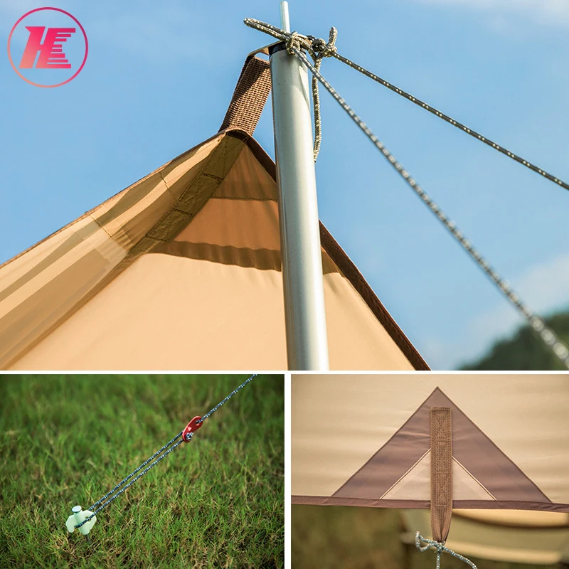 Outdoor Camping Tent Rain Fly Tarp Sun Shade Rain Fly Awning Camping Tarp Beach Tent Sun Shelter