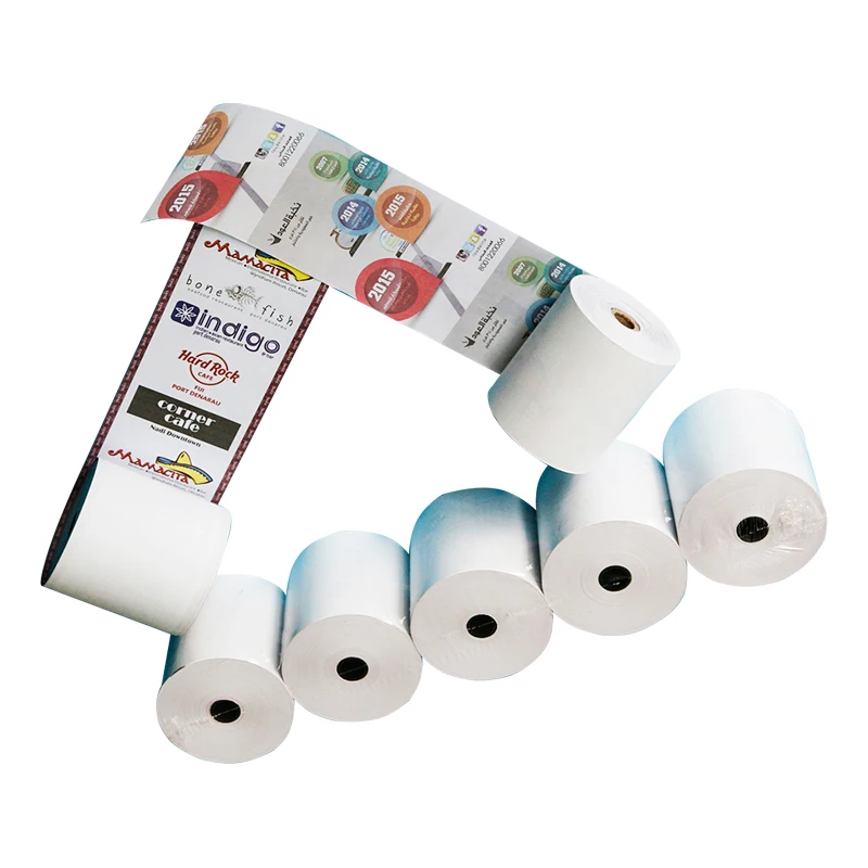  BPA free coreless 2 1/4 x 50 receipt paper roll 80x80 cash register