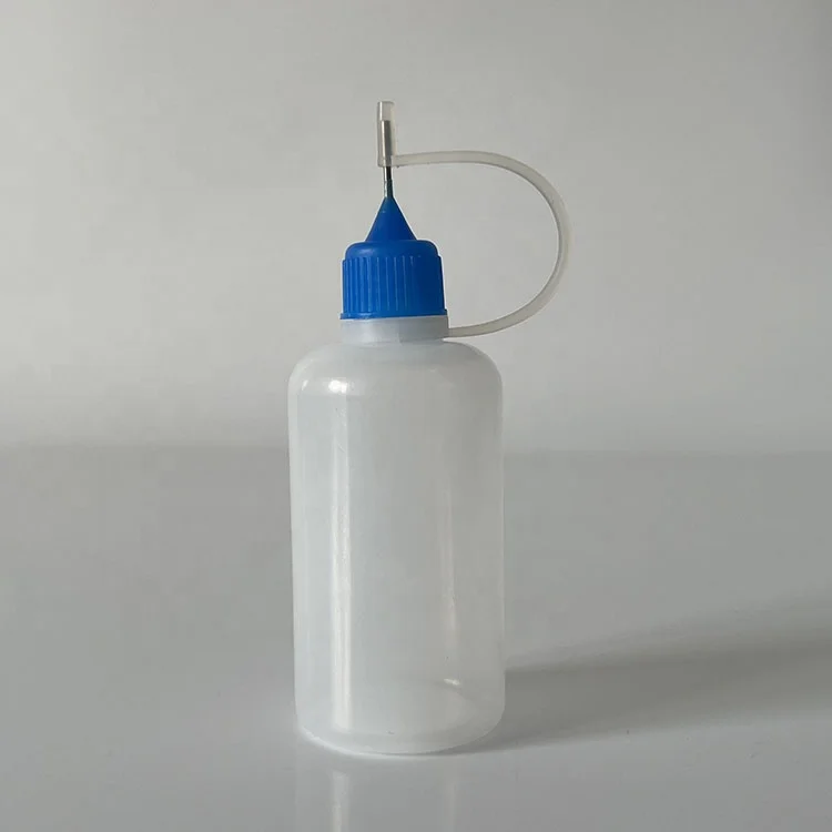 Wholesale 10ml 15ml 30ml 50ml PE Plastic Bottle With Steel Needle Tip for Glue PE Soft Squeeze Bottle