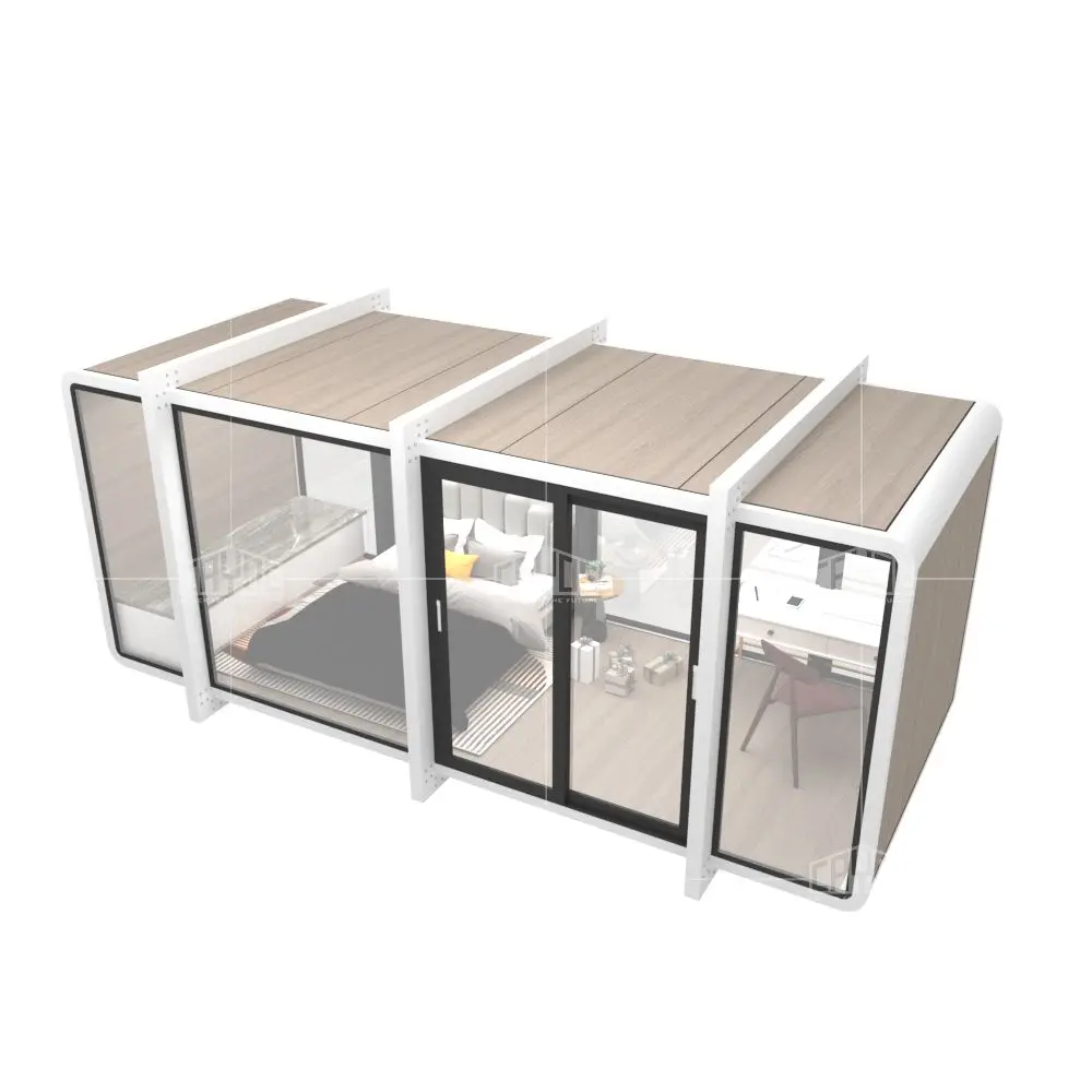 Зеленый стеклянный дом Туалет контейнер модуль