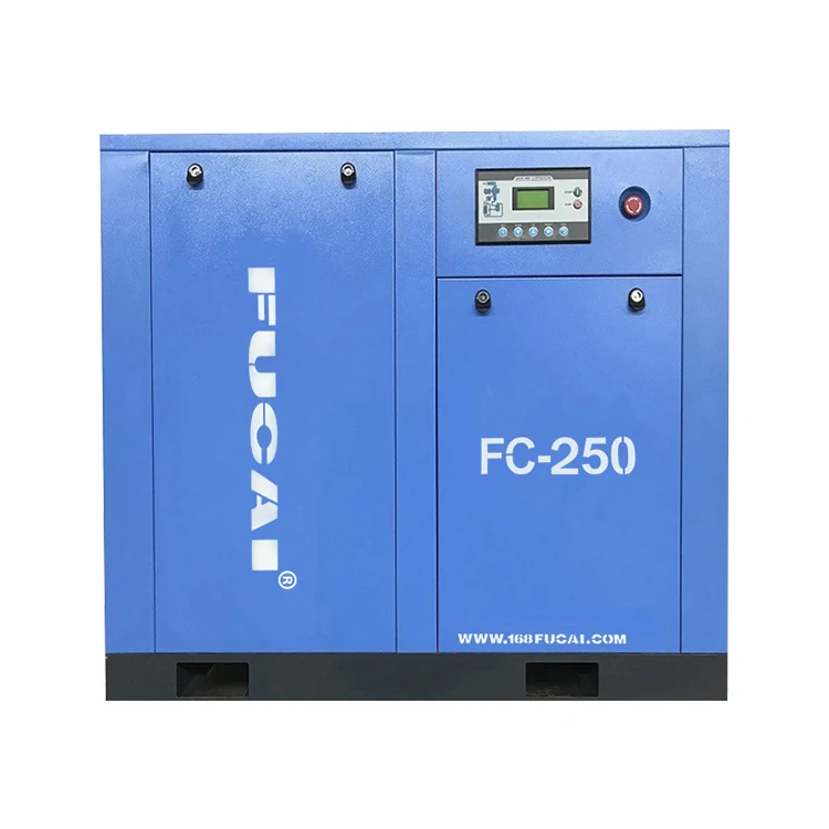 FUCAI 250hp 185kw 8 bar screw air compressor inverter