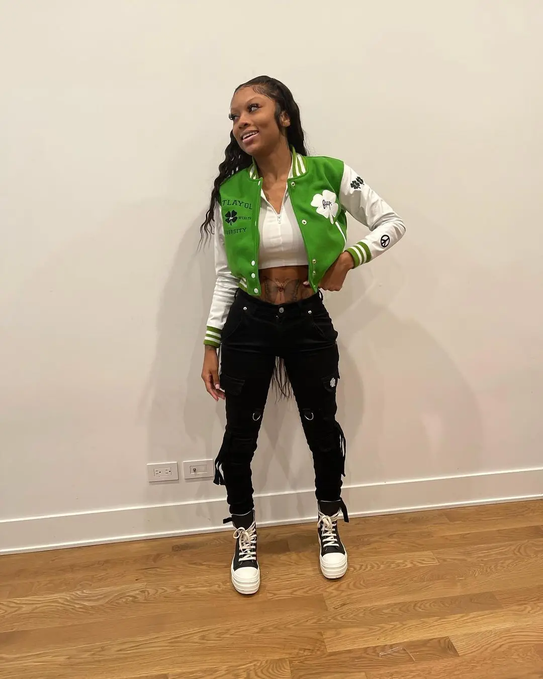 2021 Patchwork workout casual women embroidery letterman varsity baseball bomber jacket for ladies