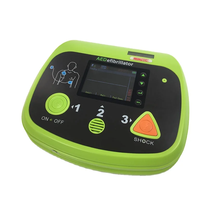 Портативный AED дефибриллятор с ЭКГ, Бифазный Автоматический Внешний Дефибриллятор с сертификатом CE