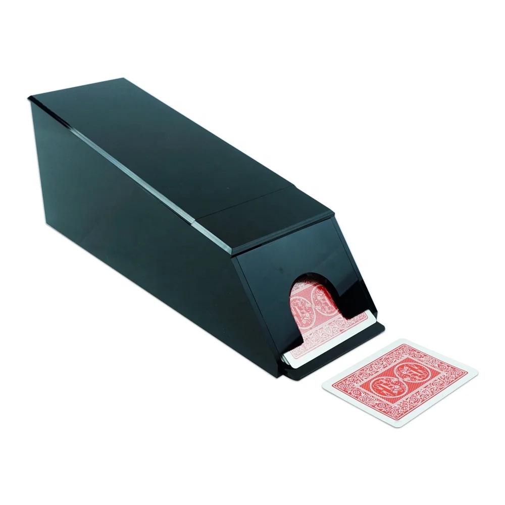 Casino Grade Game Table Accessory 8 Deck Poker Blackjack Dealing Shoe with Lid for Gambling Games
